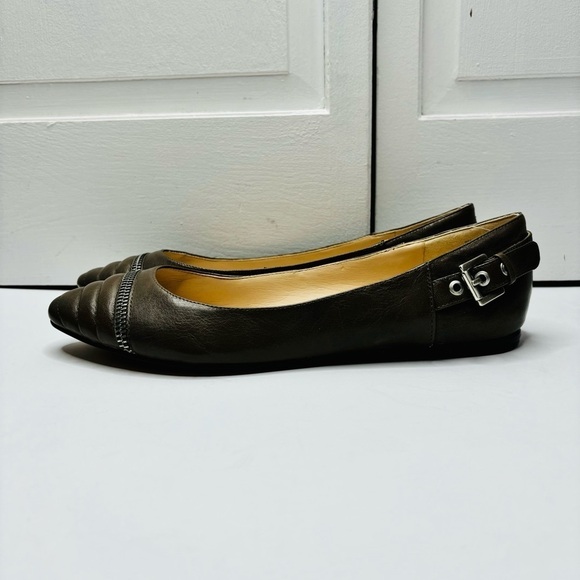 NINE WEST Savory Le Brown Pointed Toe Flats Size 9M - Picture 1 of 8